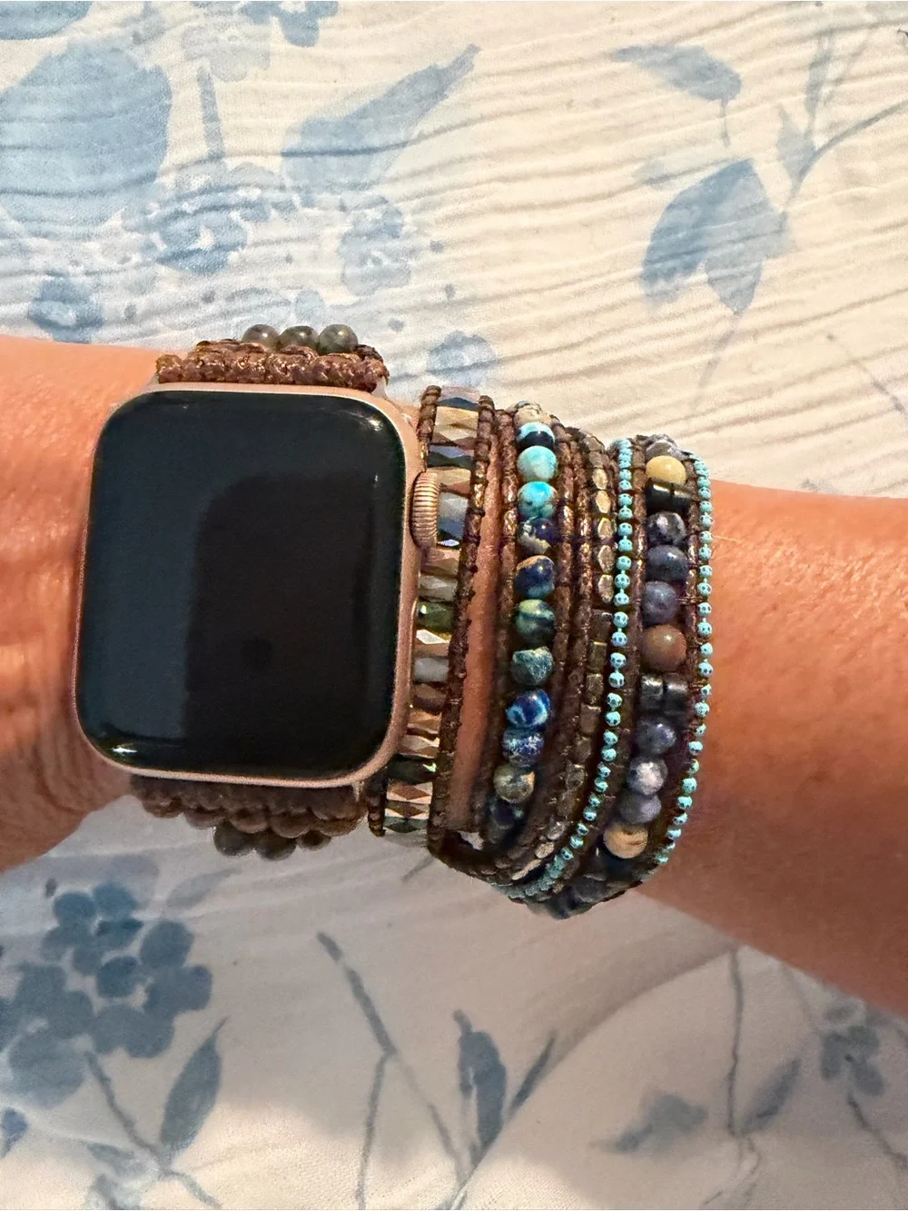 Cape Diablo Multi-Strand Beaded Wrap Bracelet Apple Watch band.